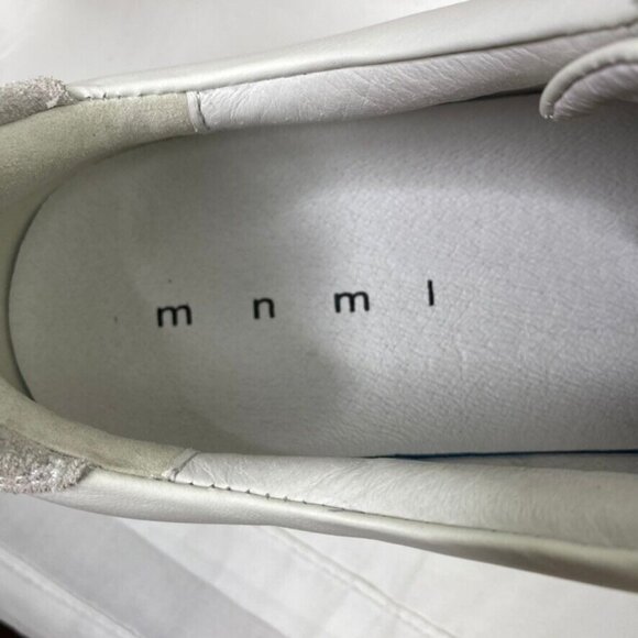 MNML Mens Gat Sneaker White Italian Leather Nubuck Size 12 - Picture 10 of 12